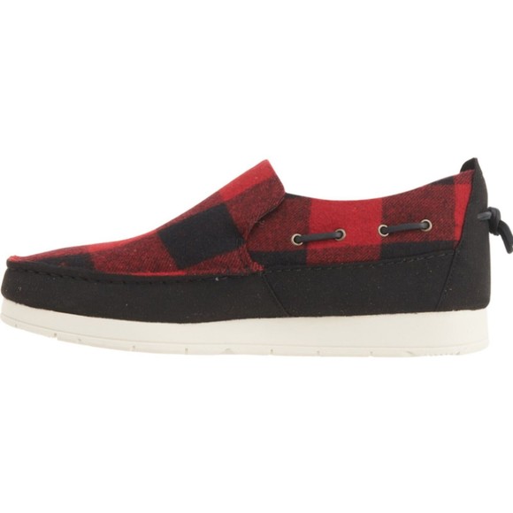 Sperry Top Sider Mens size 9.5 Slip On Shoes Moc Sider Red Plaid Wool New in Box main image 6